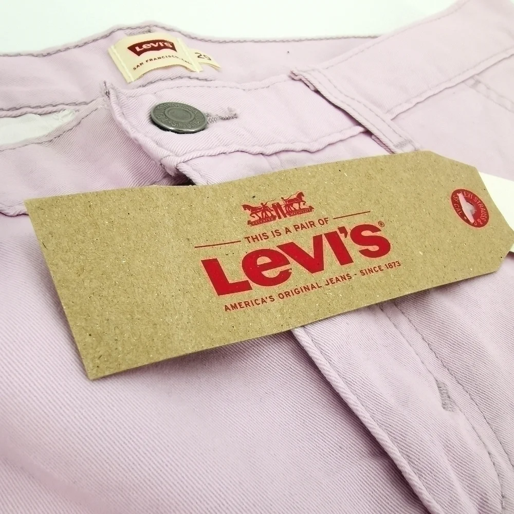 Levi's NWT Women's 29 Pink Cotton Classic Shorts - Picture 7 of 16